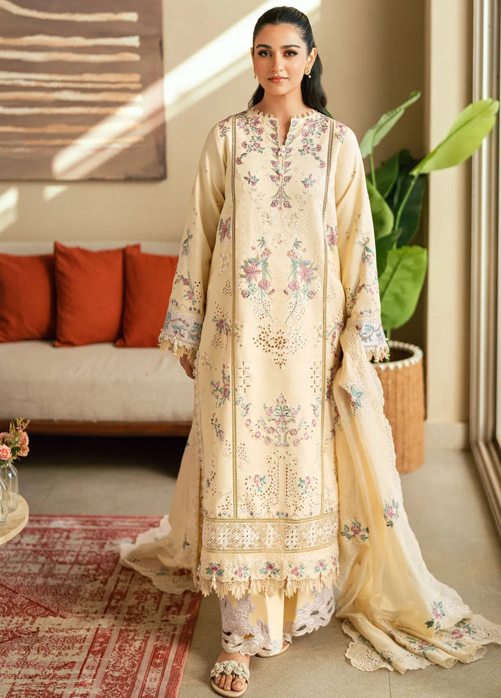 Florent Embroidered Lawn Suits Unstitched 3 Piece FL25LL FL-5B - Summer Collection