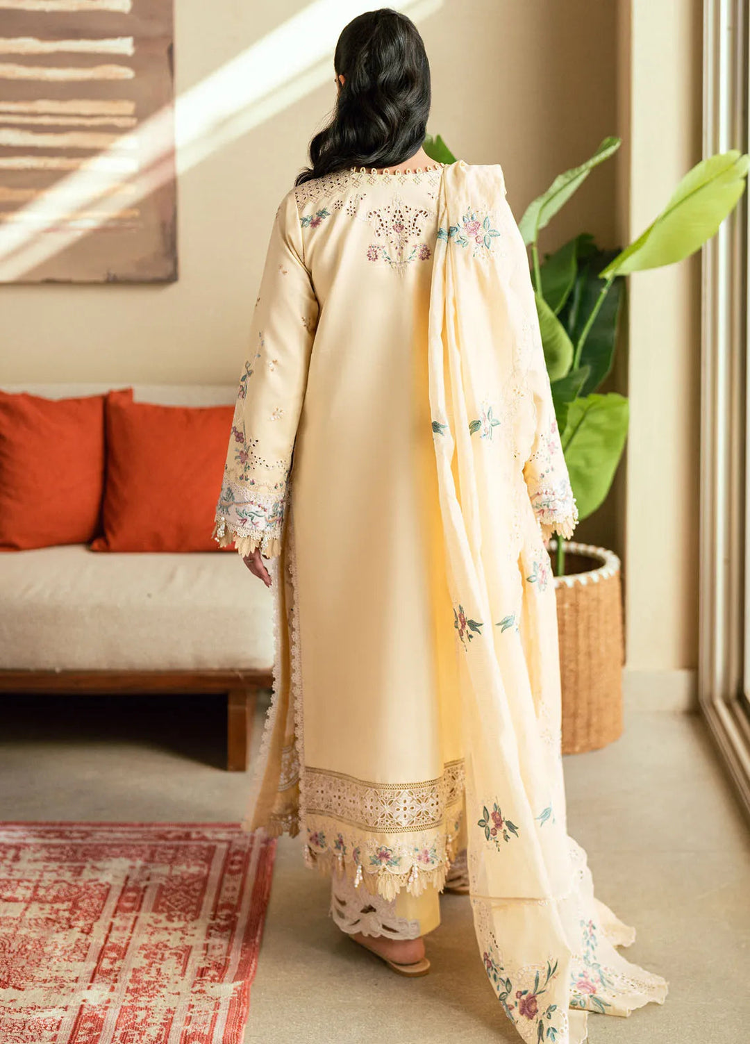 Florent Embroidered Lawn Suits Unstitched 3 Piece FL25LL FL-5B - Summer Collection