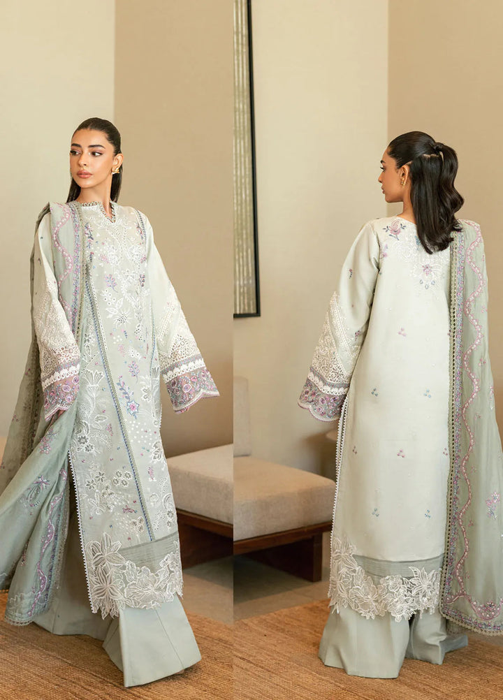 Florent Embroidered Lawn Suits Unstitched 3 Piece FL25LL FL-6B - Summer Collection