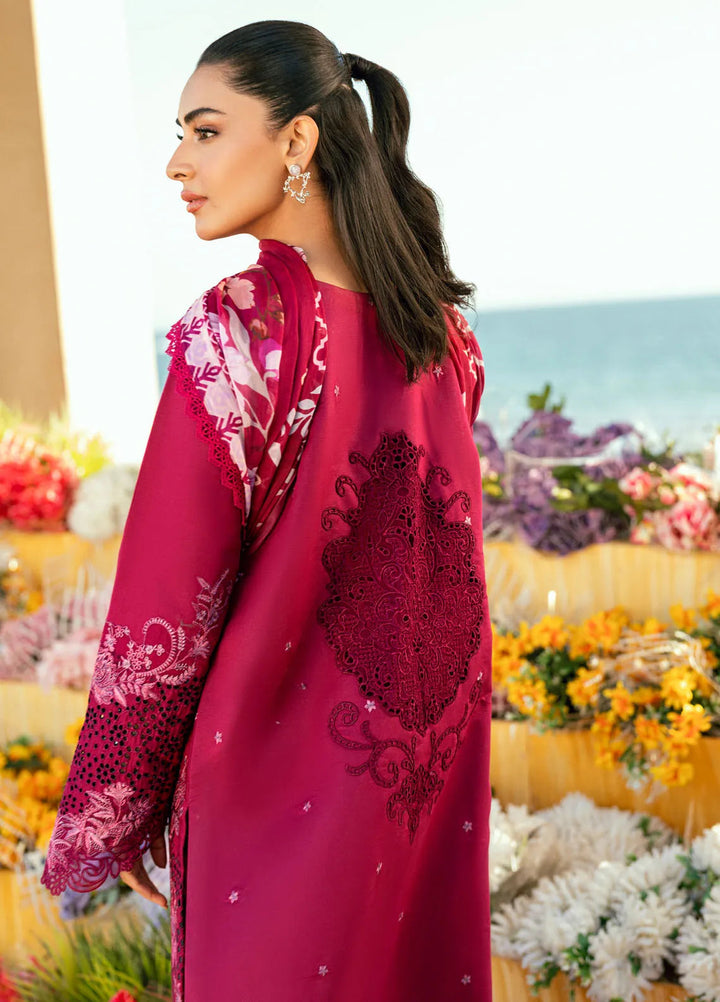 Florent Embroidered Lawn Suits Unstitched 3 Piece FL25LL FL-7 - Summer Collection