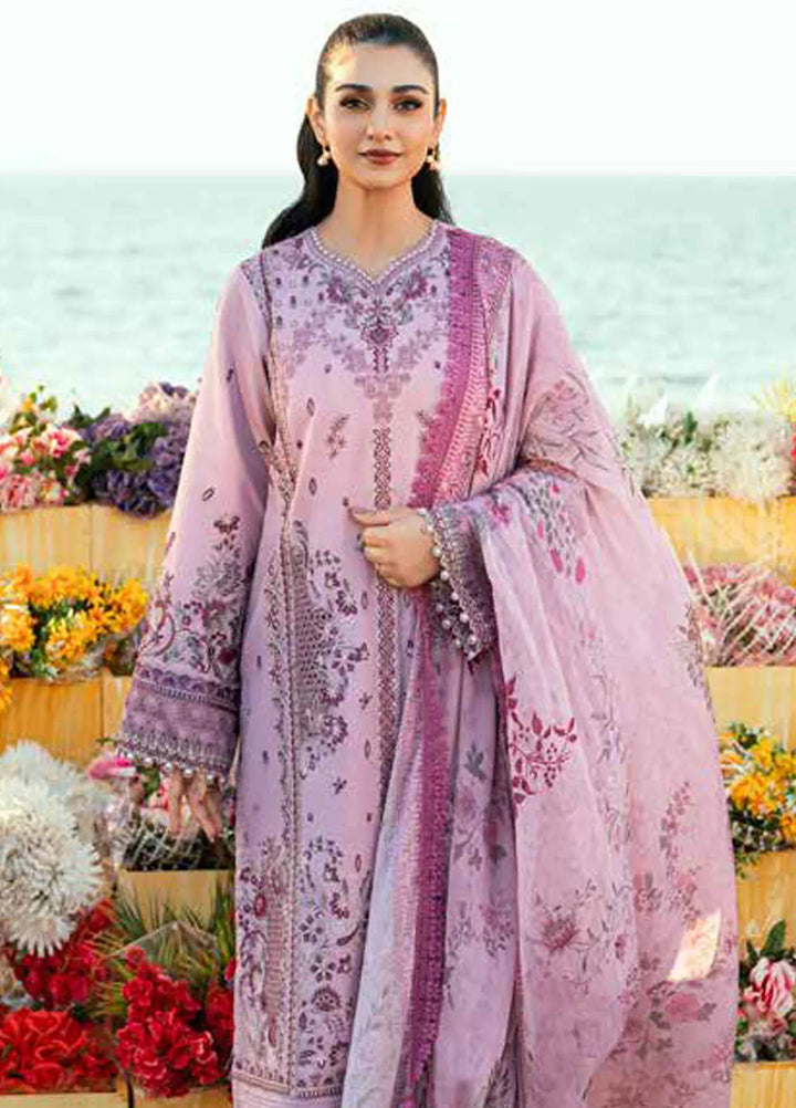 Florent Embroidered Lawn Suits Unstitched 3 Piece FL25LL FL-8A - Summer Collection