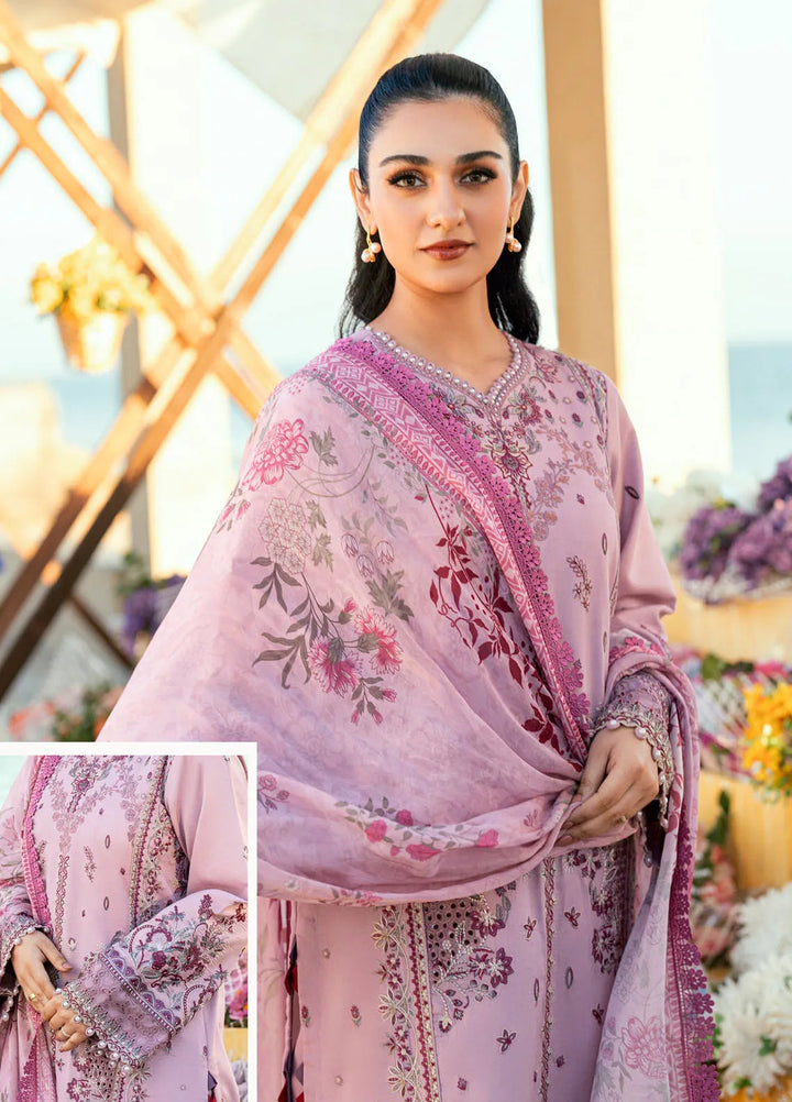 Florent Embroidered Lawn Suits Unstitched 3 Piece FL25LL FL-8A - Summer Collection