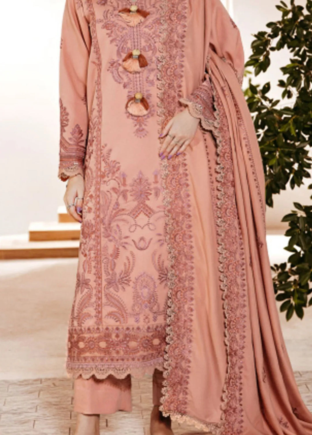 Florent Embroidered Marina Suit Unstitched 3 Piece FL24W FL-1 A - Winter Collection