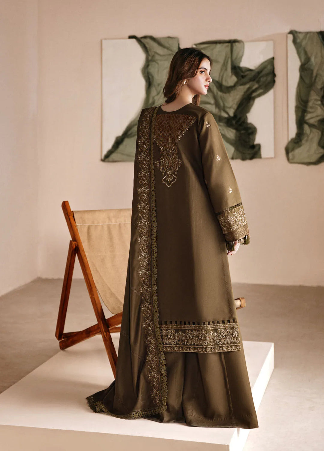 Florent Embroidered Marina Suit Unstitched 3 Piece FL24W FL-5 B - Winter Collection