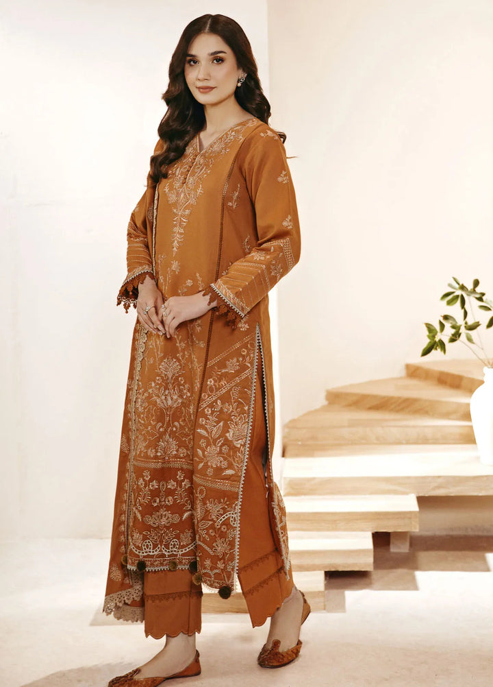 Florent Embroidered Marina Suit Unstitched 3 Piece FL24W FL-7 - Winter Collection