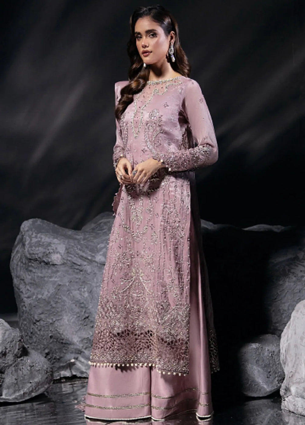 Florent Embroidered Missouri Suit Unstitched 3 Piece FL24R Dusky Dream - Formal Collection