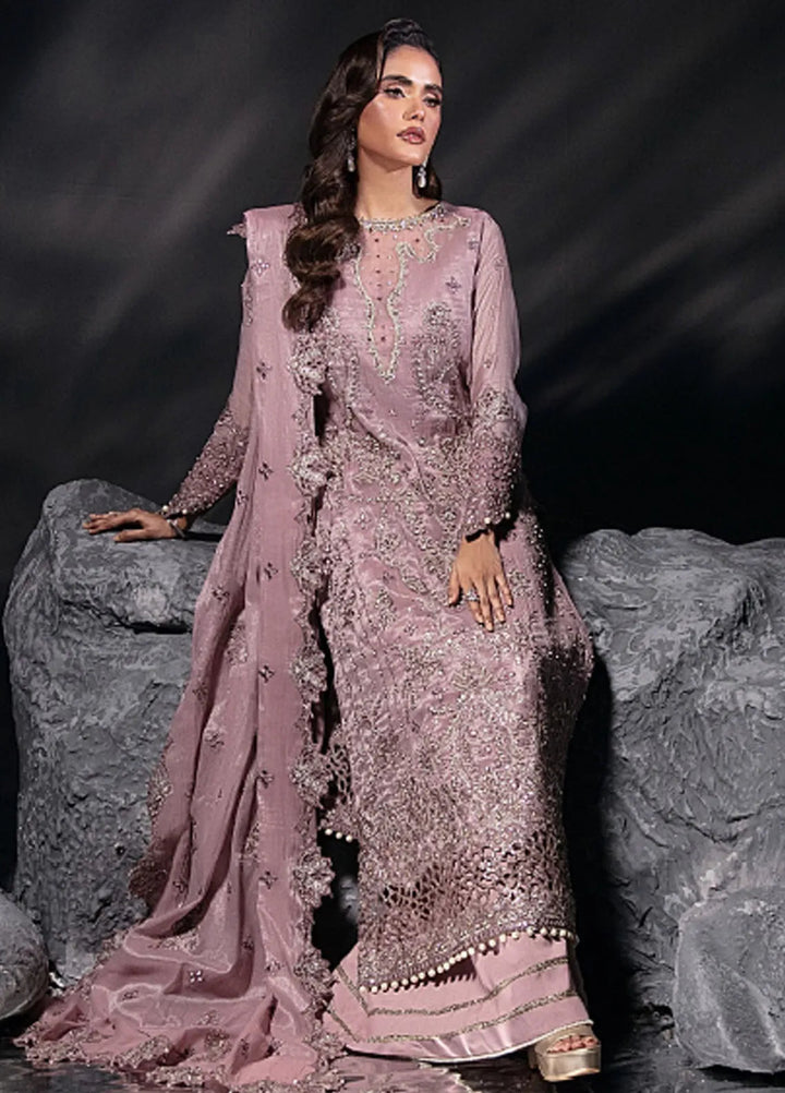 Florent Embroidered Missouri Suit Unstitched 3 Piece FL24R Dusky Dream - Formal Collection