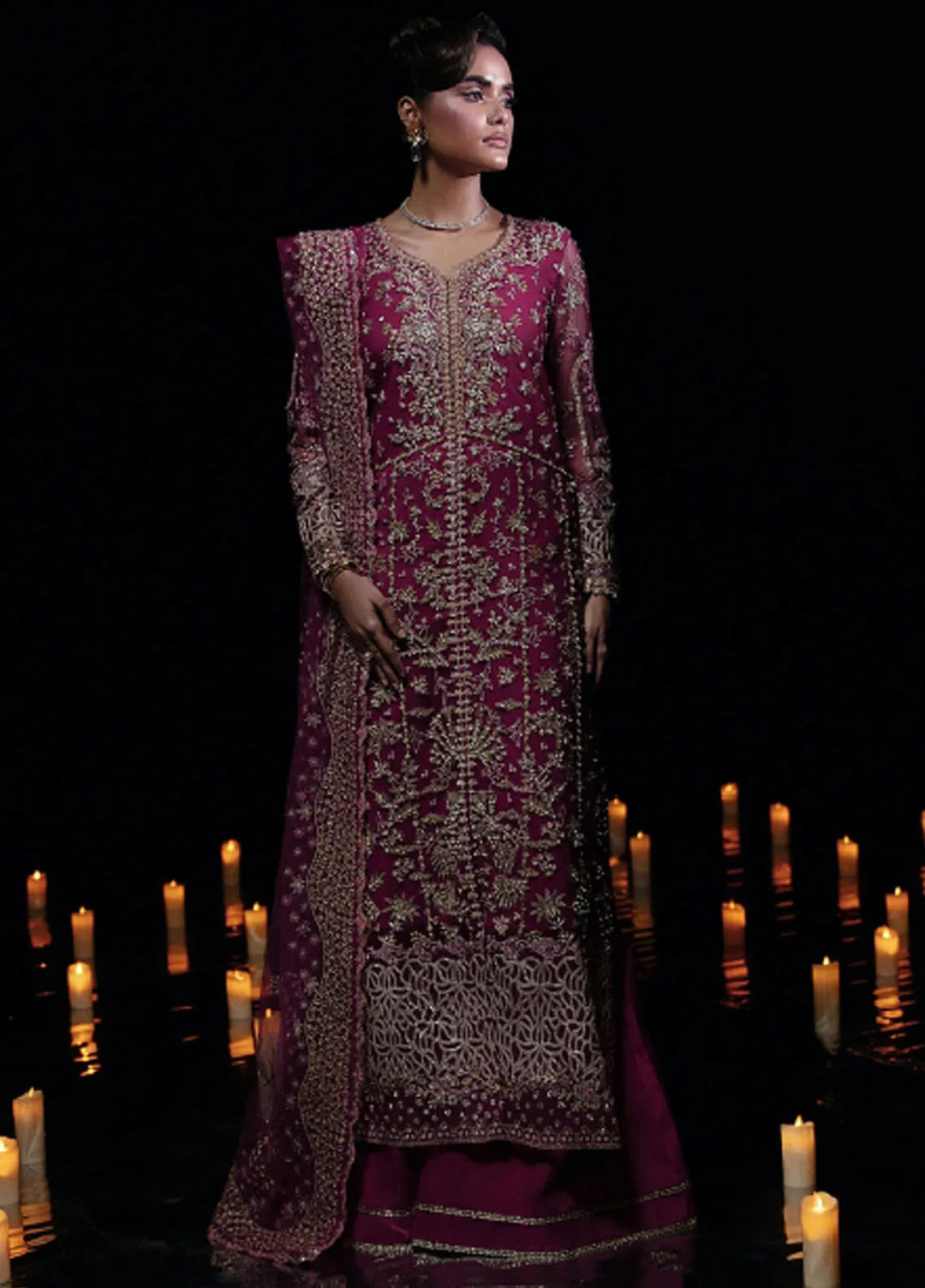 Florent Embroidered Net Suit Unstitched 3 Piece FL24R Rossette - Formal Collection