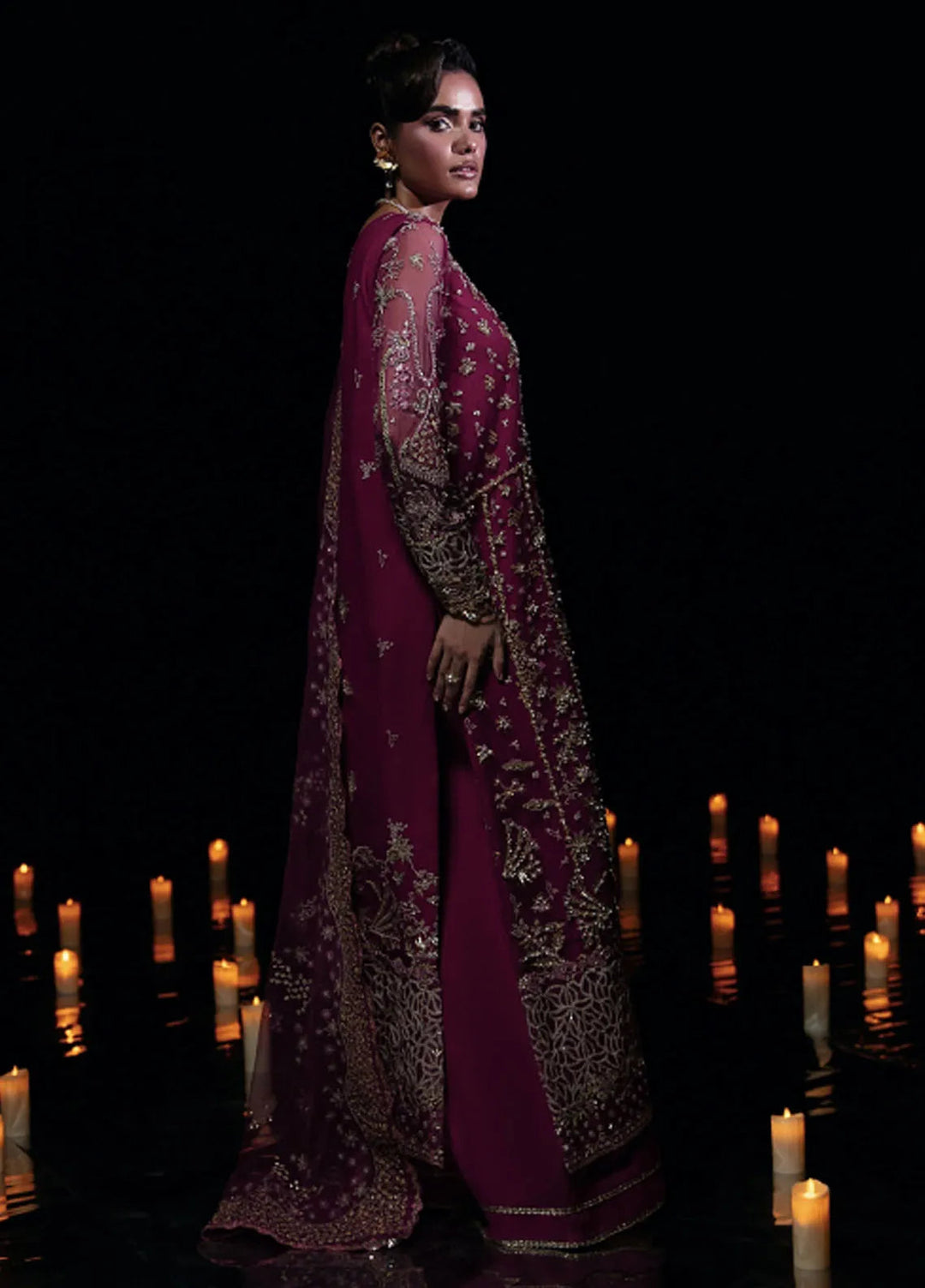 Florent Embroidered Net Suit Unstitched 3 Piece FL24R Rossette - Formal Collection