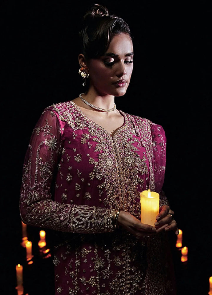 Florent Embroidered Net Suit Unstitched 3 Piece FL24R Rossette - Formal Collection