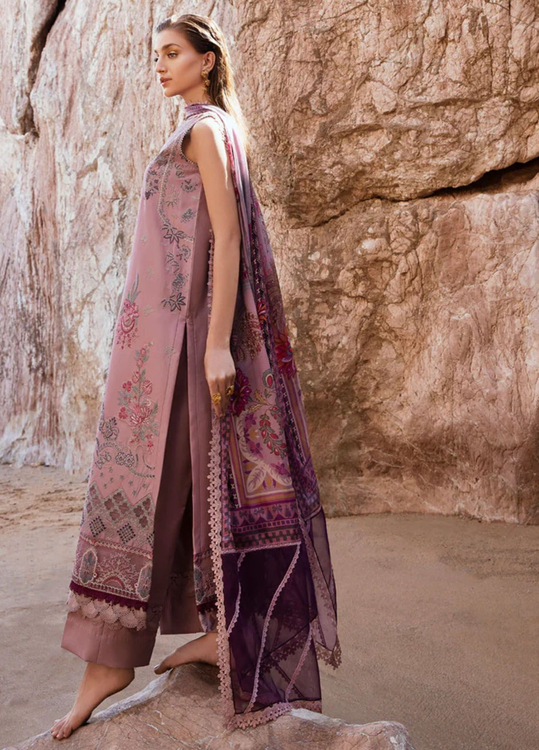 Florent Embroidered  Suits Unstitched 3 Piece FL24E FL-1A - Eid Collection