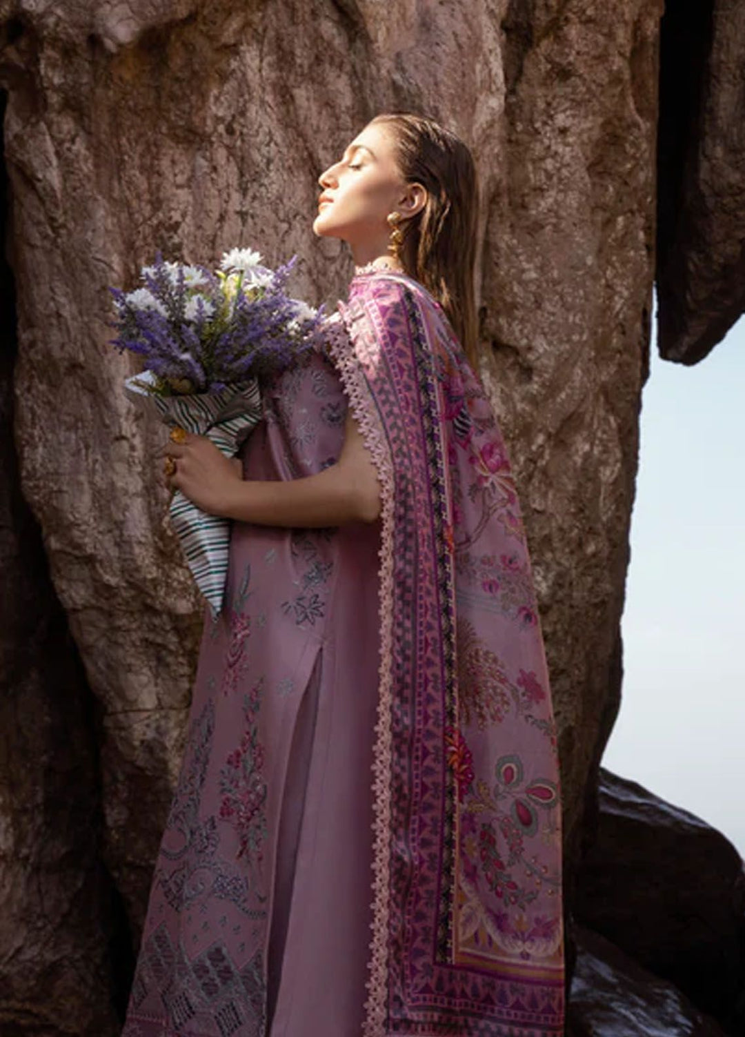 Florent Embroidered  Suits Unstitched 3 Piece FL24E FL-1A - Eid Collection