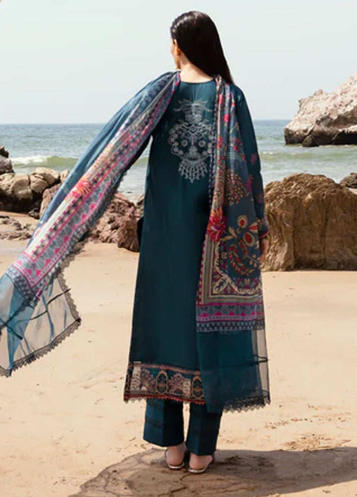 Florent Embroidered  Suits Unstitched 3 Piece FL24E FL-1B - Eid Collection