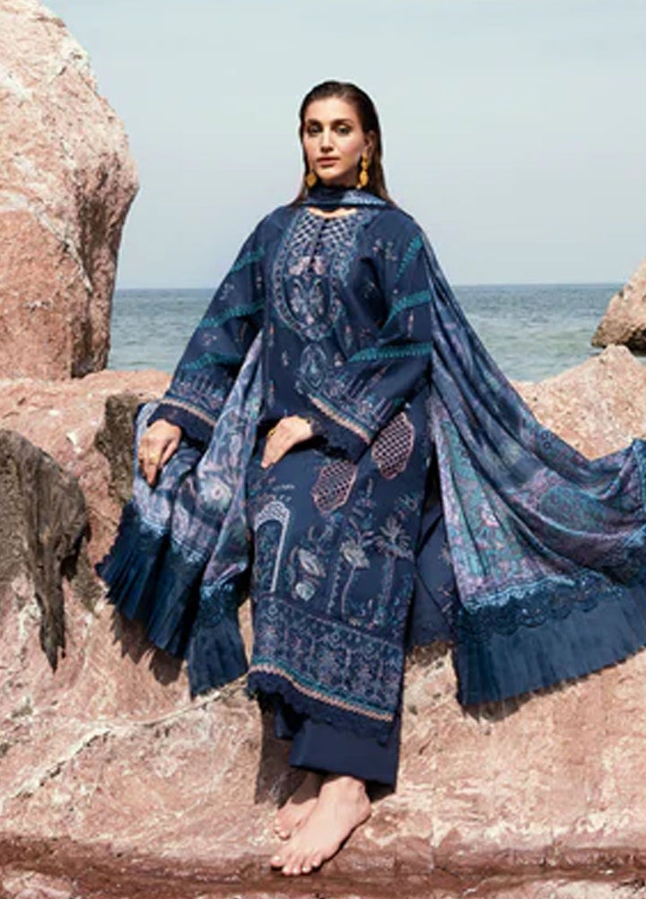 Florent Embroidered  Suits Unstitched 3 Piece FL24E FL-2B - Eid Collection