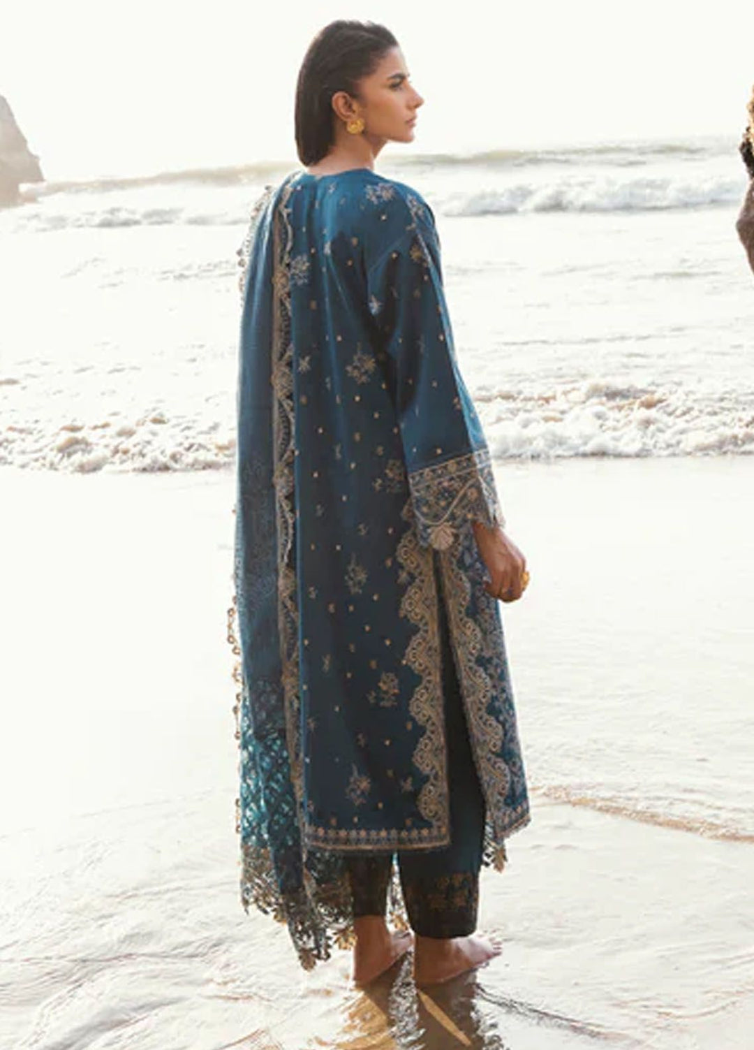 Florent Embroidered  Suits Unstitched 3 Piece FL24E FL-3B - Eid Collection