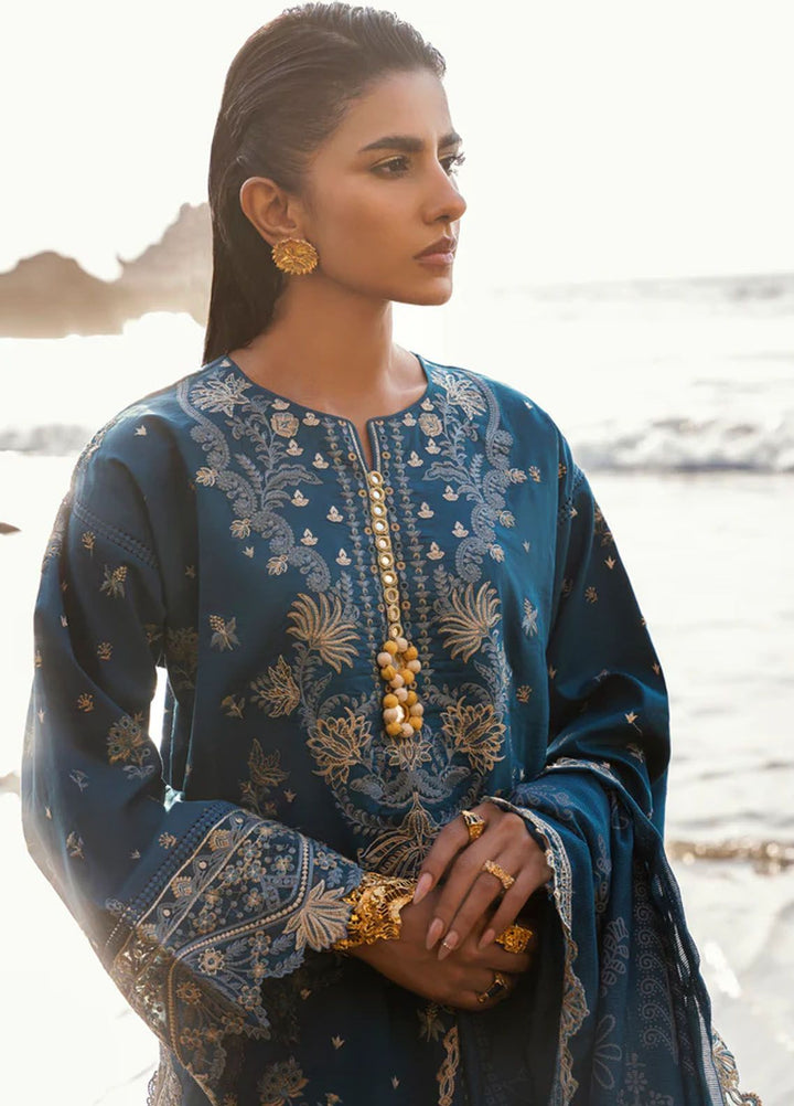 Florent Embroidered  Suits Unstitched 3 Piece FL24E FL-3B - Eid Collection