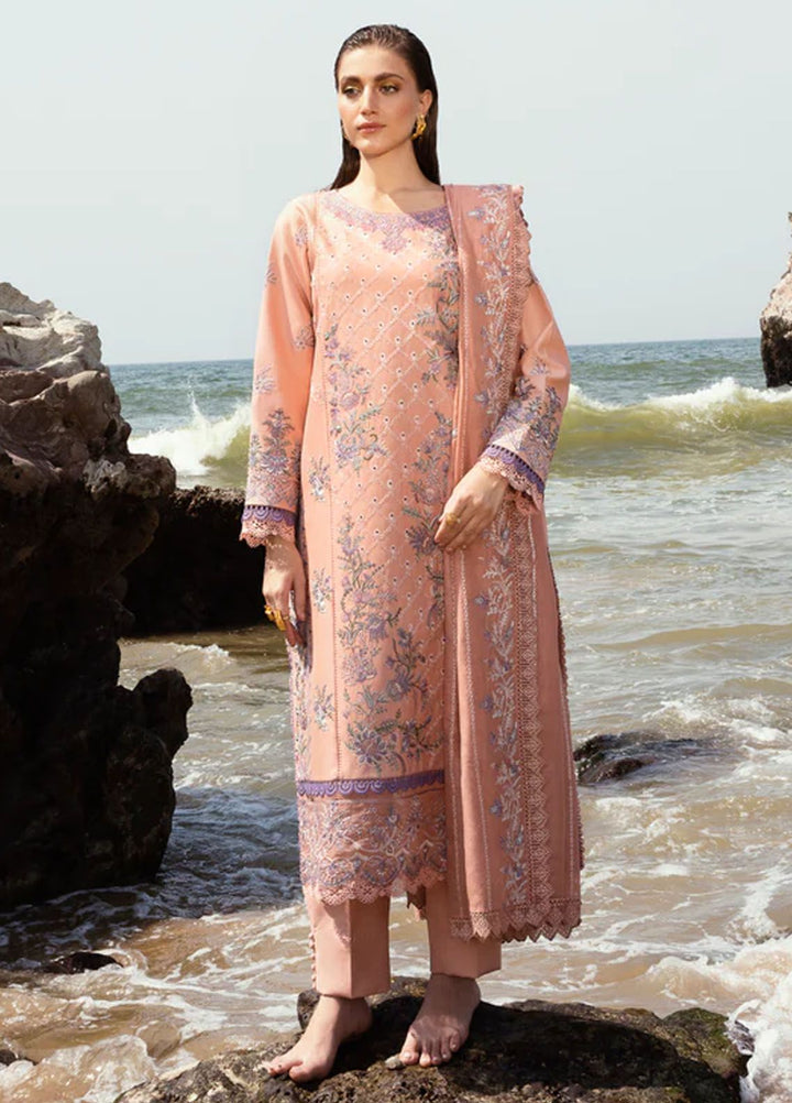Florent Embroidered  Suits Unstitched 3 Piece FL24E FL-4A - Eid Collection