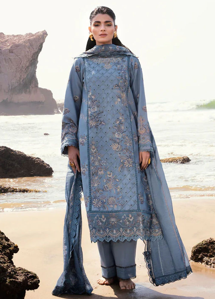 Florent Embroidered  Suits Unstitched 3 Piece FL24E FL-4B - Eid Collection