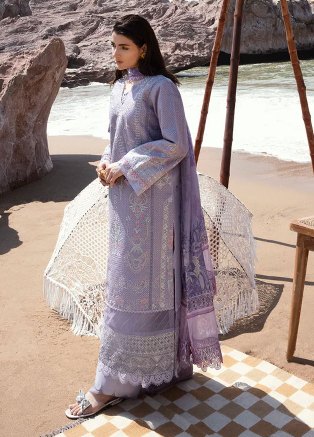 Florent Embroidered  Suits Unstitched 3 Piece FL24E FL-5B - Eid Collection