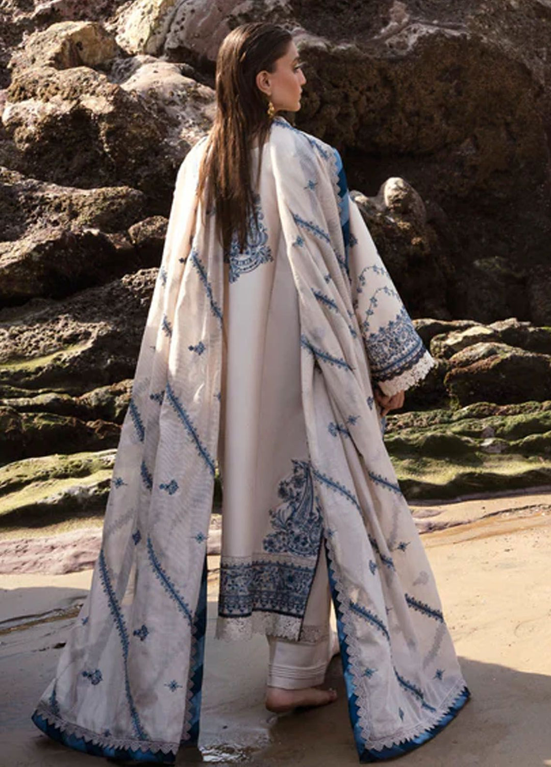 Florent Embroidered  Suits Unstitched 3 Piece FL24E FL-7A - Eid Collection