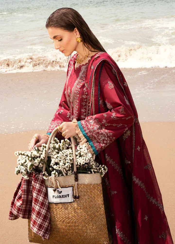 Florent Embroidered  Suits Unstitched 3 Piece FL24E FL-7B - Eid Collection