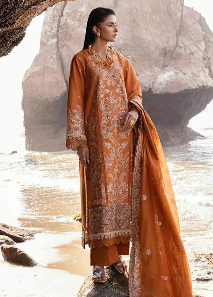 Florent Embroidered  Suits Unstitched 3 Piece FL24E FL-8B - Eid Collection
