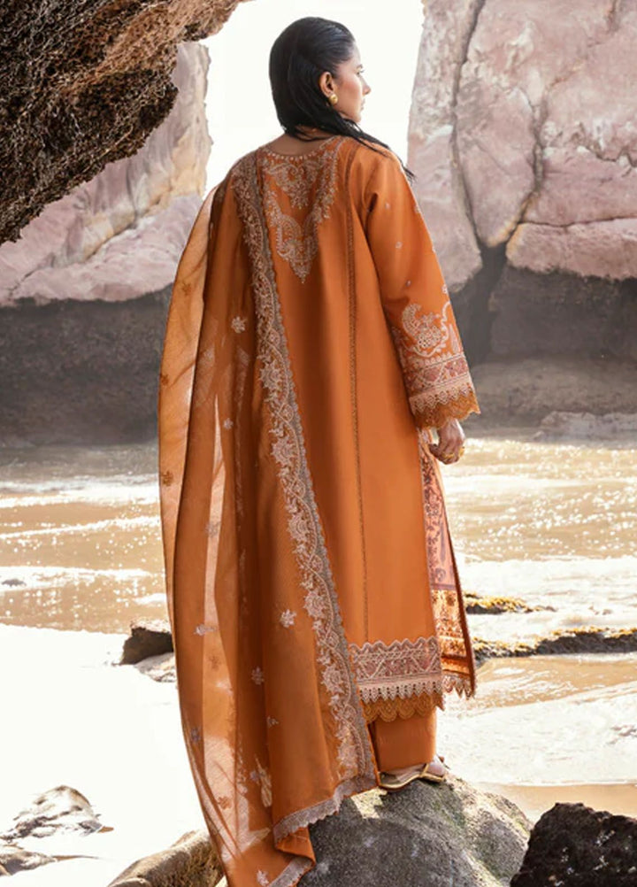 Florent Embroidered  Suits Unstitched 3 Piece FL24E FL-8B - Eid Collection