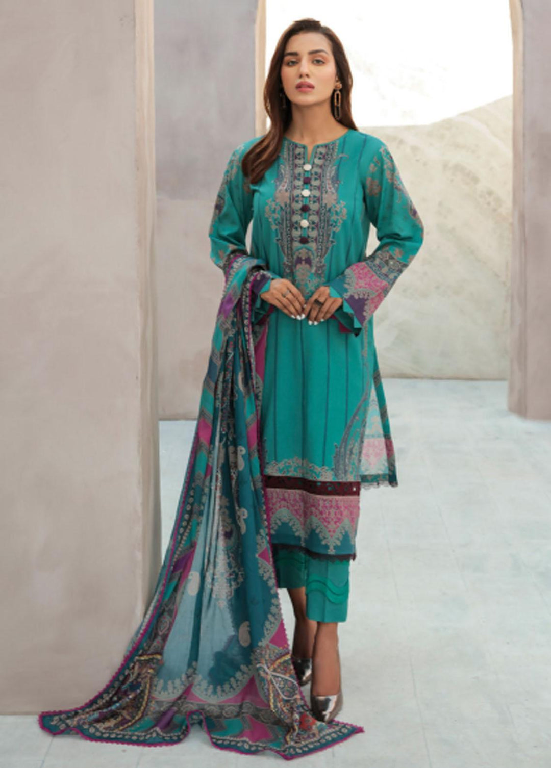 Everyday Wear By Florent Printed Lawn Suits Unstitched 3 Piece FL22EW FL-7B - Summer Collection
