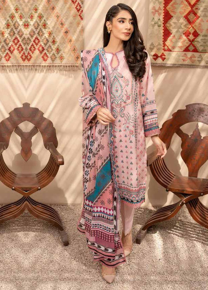 Everyday Wear By Florent Printed Lawn Suits Unstitched 3 Piece FL22-EW2 FL-1B - Summer Collection