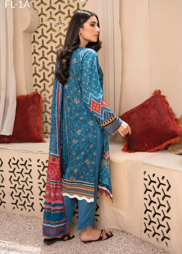 Everyday Wear By Florent Printed Lawn Suits Unstitched 3 Piece FL22-EW2 FL-2B - Summer Collection