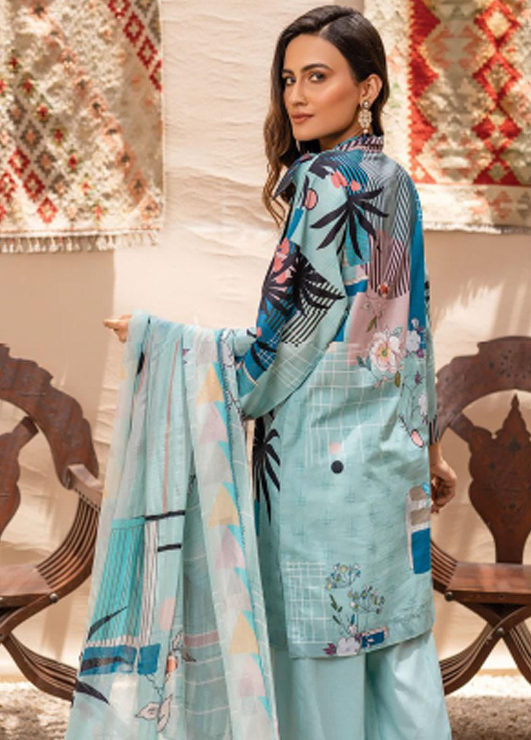 Everyday Wear By Florent Printed Lawn Suits Unstitched 3 Piece FL22-EW2 FL-3B - Summer Collection