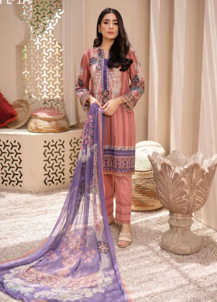 Everyday Wear By Florent Printed Lawn Suits Unstitched 3 Piece FL22-EW2 FL-4A - Summer Collection