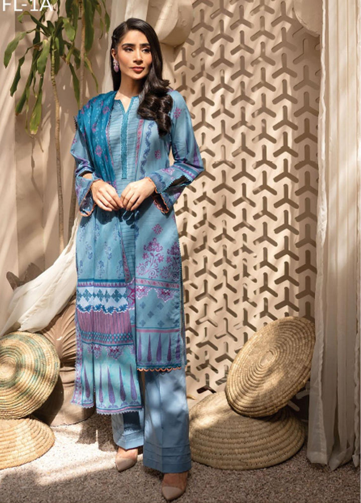 Everyday Wear By Florent Printed Lawn Suits Unstitched 3 Piece FL22-EW2 FL-5B - Summer Collection