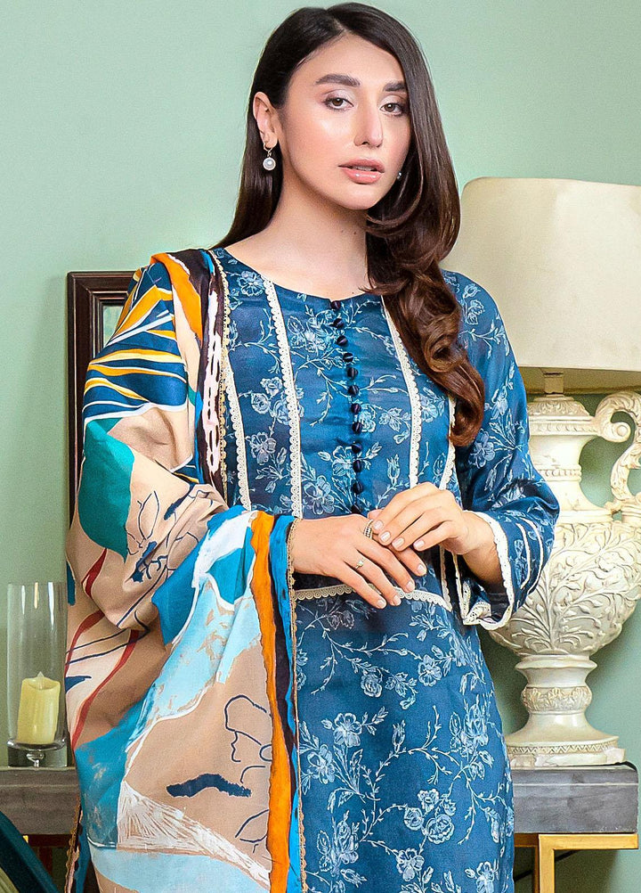 Florent Printed  Suits Unstitched 3 Piece FL23EW-V2 FL-4A - Summer Collection