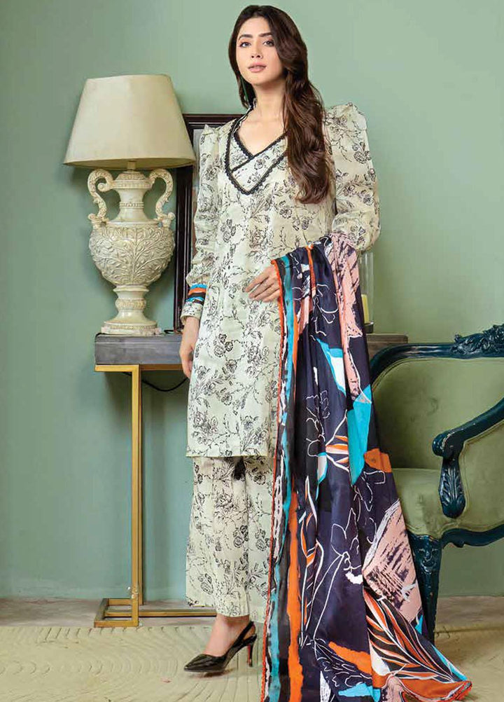 Florent Printed  Suits Unstitched 3 Piece FL23EW-V2 FL-4B - Summer Collection
