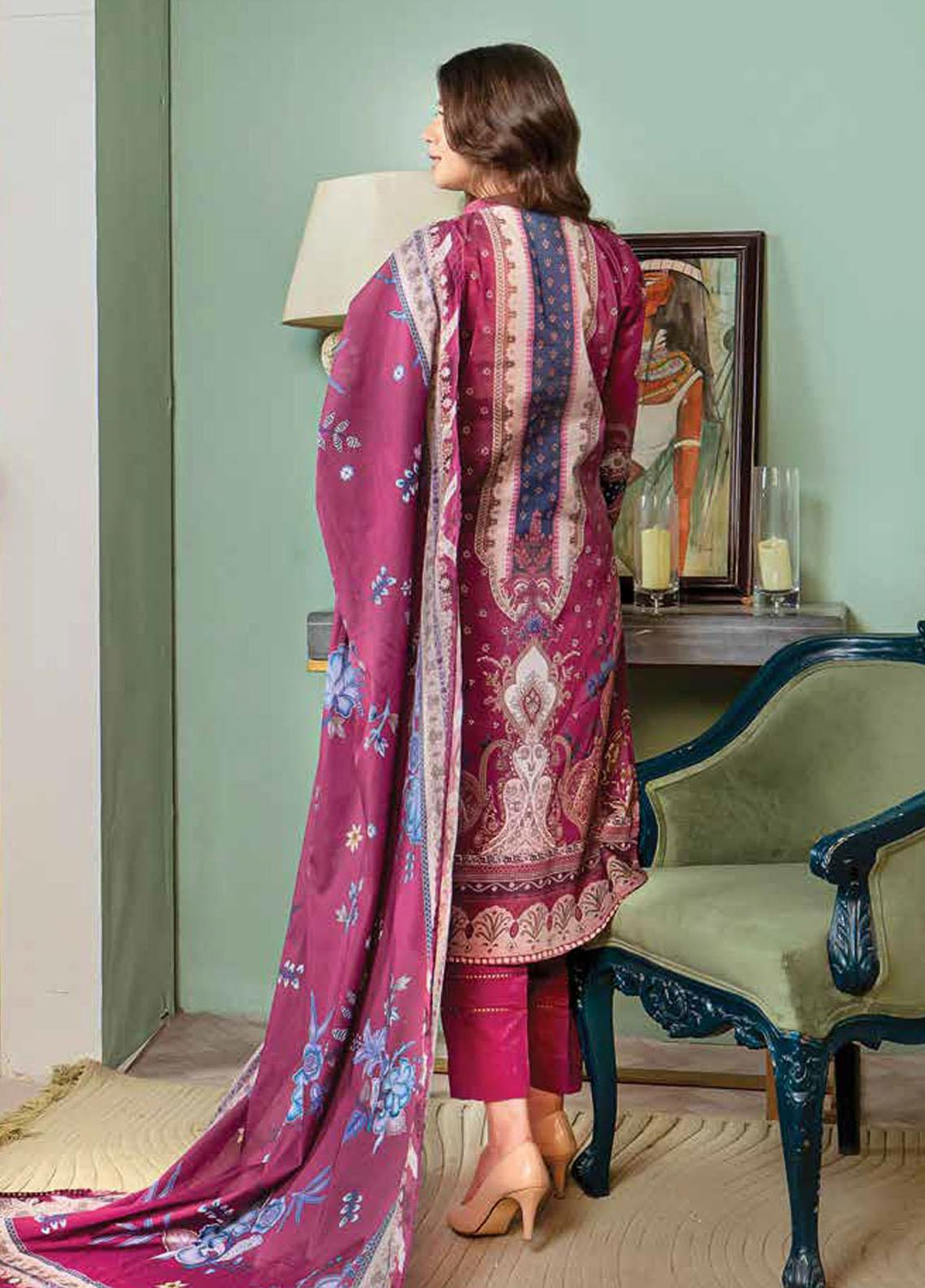 Florent Embroidered  Suits Unstitched 3 Piece FL23EW-V2 FL-5B - Summer Collection