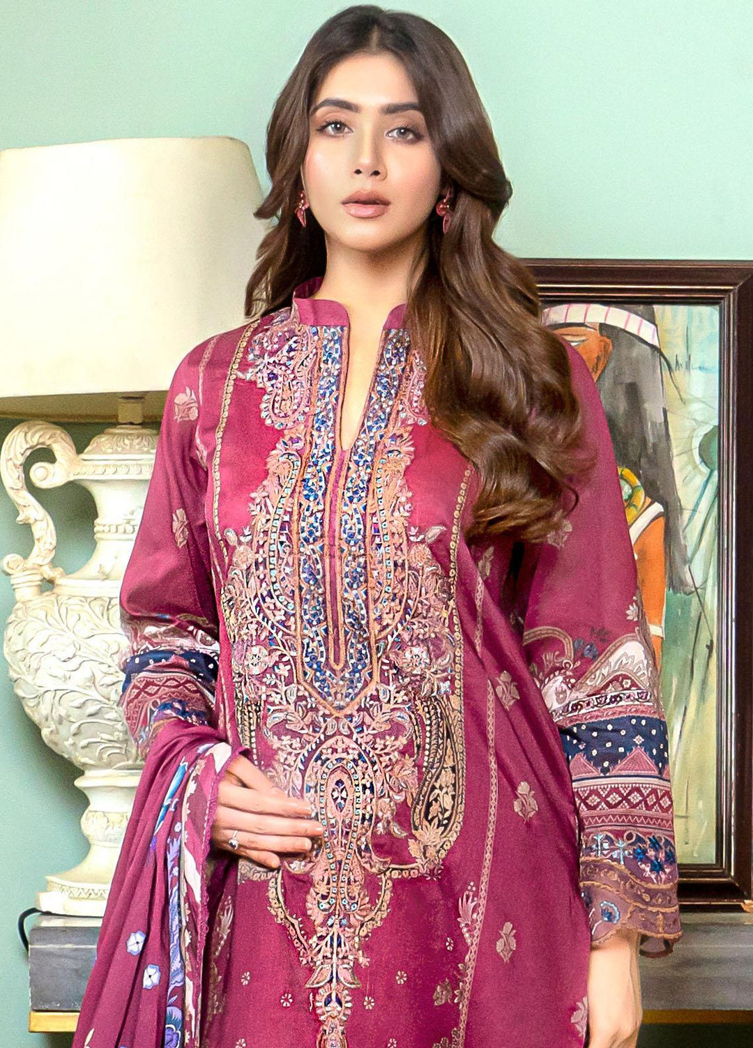 Florent Embroidered  Suits Unstitched 3 Piece FL23EW-V2 FL-5B - Summer Collection
