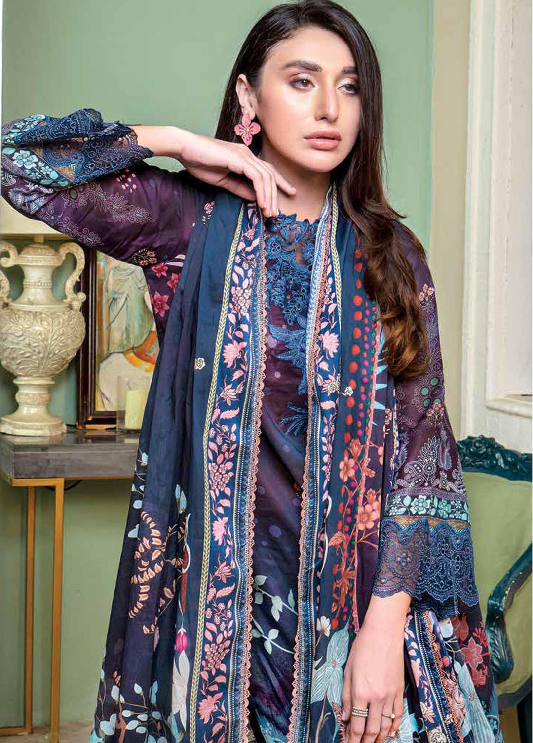 Florent Embroidered  Suits Unstitched 3 Piece FL23EW-V2 FL-6A - Summer Collection