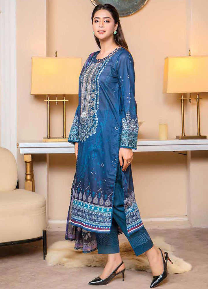 Florent Embroidered  Suits Unstitched 3 Piece FL23EW-V2 FL-9A - Summer Collection
