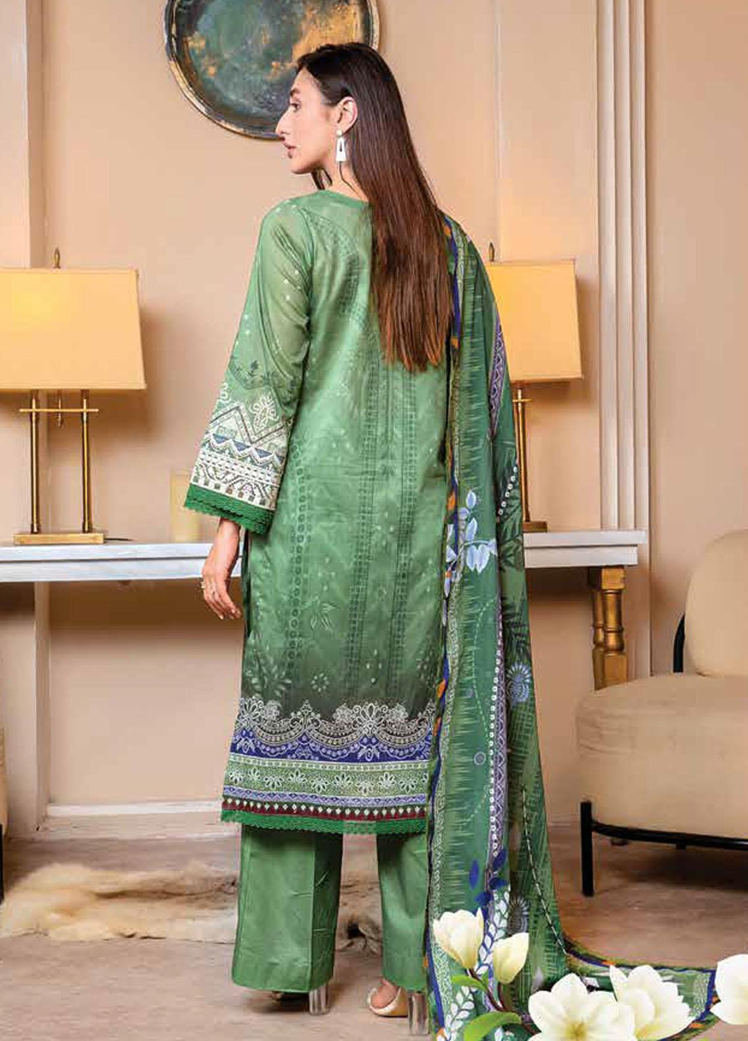 Florent Embroidered  Suits Unstitched 3 Piece FL23EW-V2 FL-9B - Summer Collection