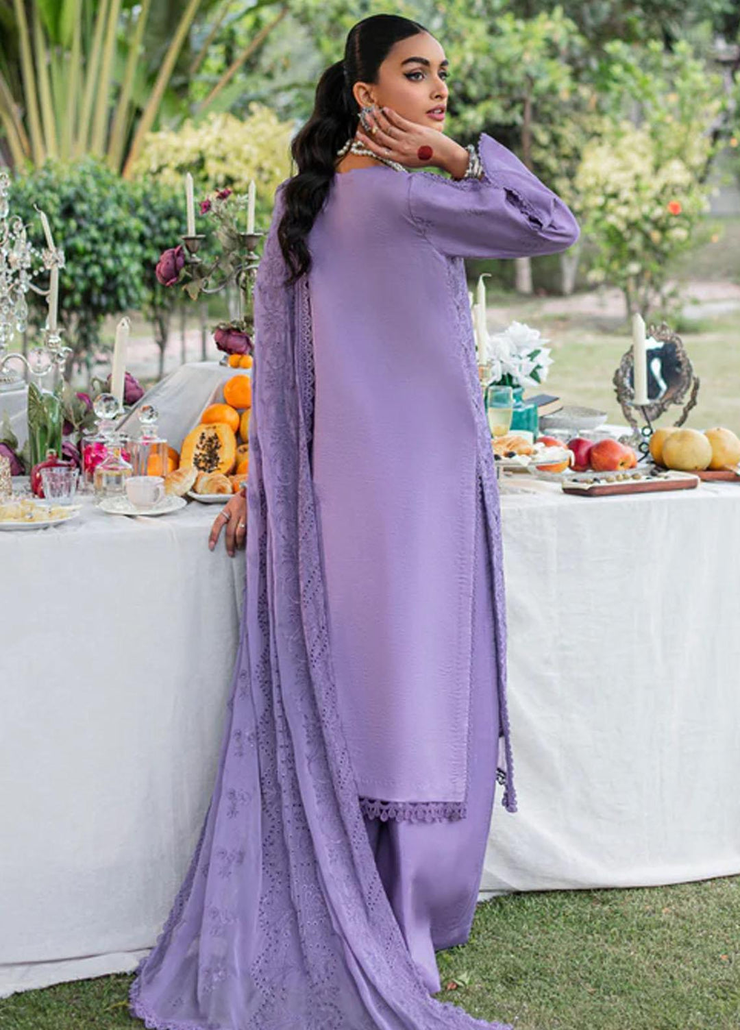 Florent Embroidered Lawn Suits Unstitched 3 Piece FL23LE FL-1A - Luxury Eid Collection