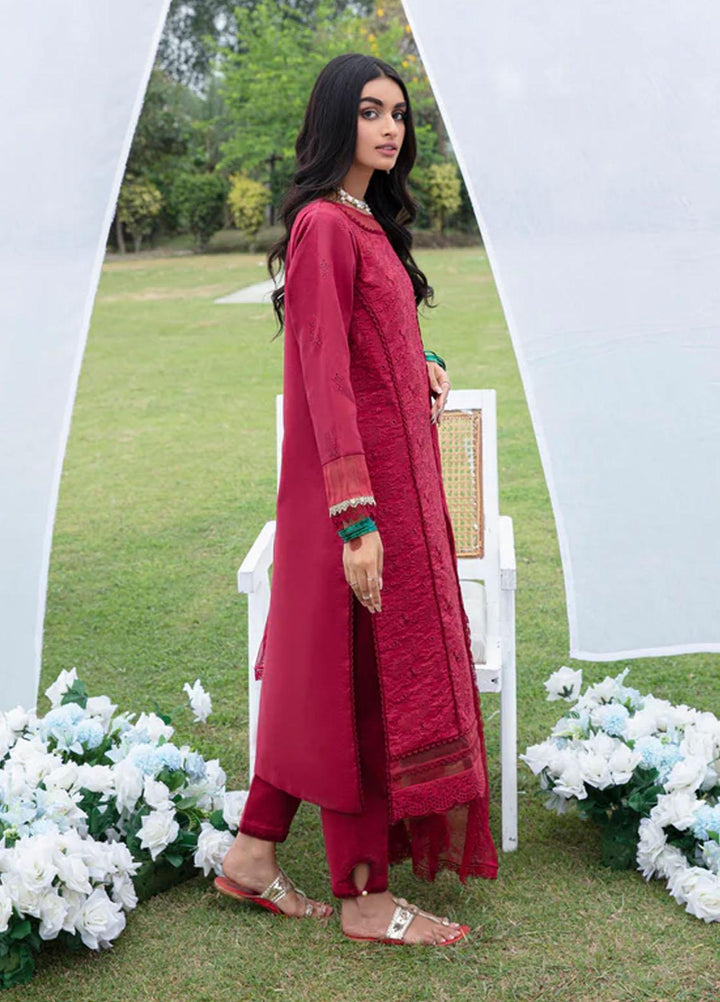 Florent Embroidered Lawn Suits Unstitched 3 Piece FL23LE FL-1B - Luxury Eid Collection
