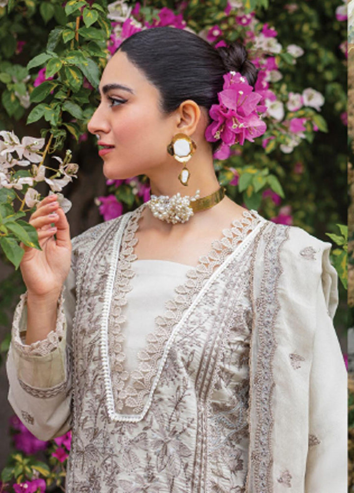 Florent Embroidered Lawn Suits Unstitched 3 Piece FL23LE FL-2A - Luxury Eid Collection