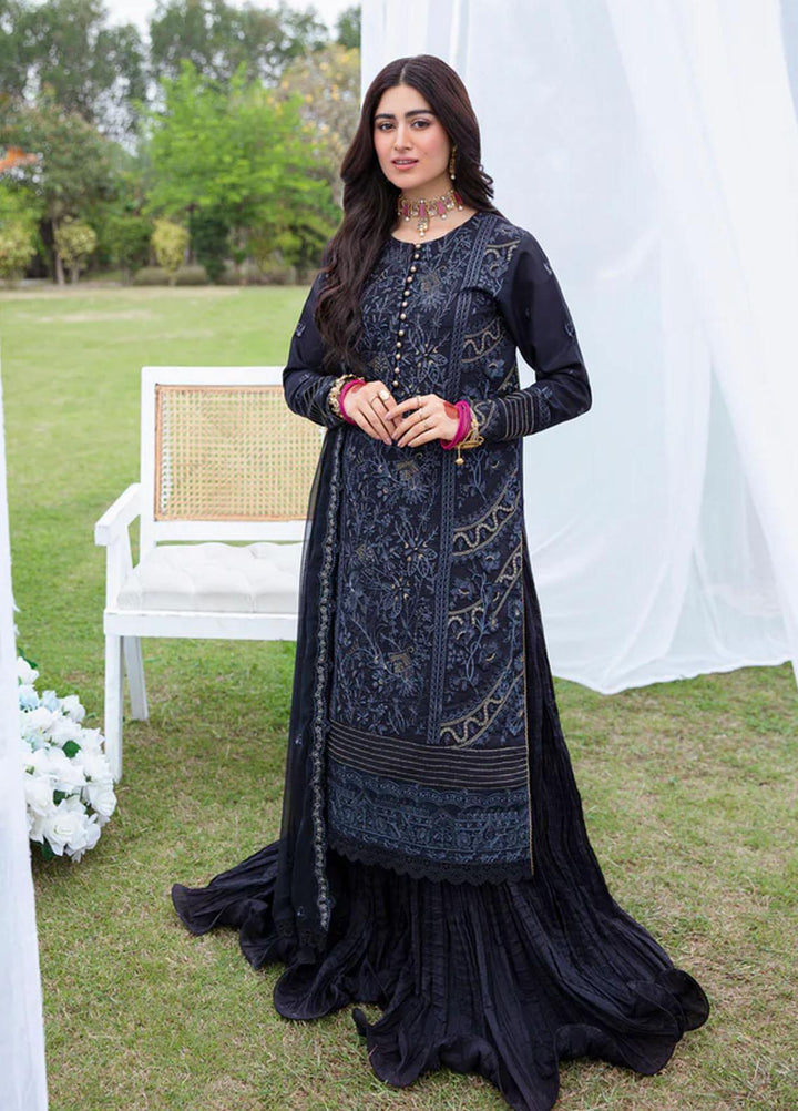 Florent Embroidered Lawn Suits Unstitched 3 Piece FL23LE FL-2B - Luxury Eid Collection
