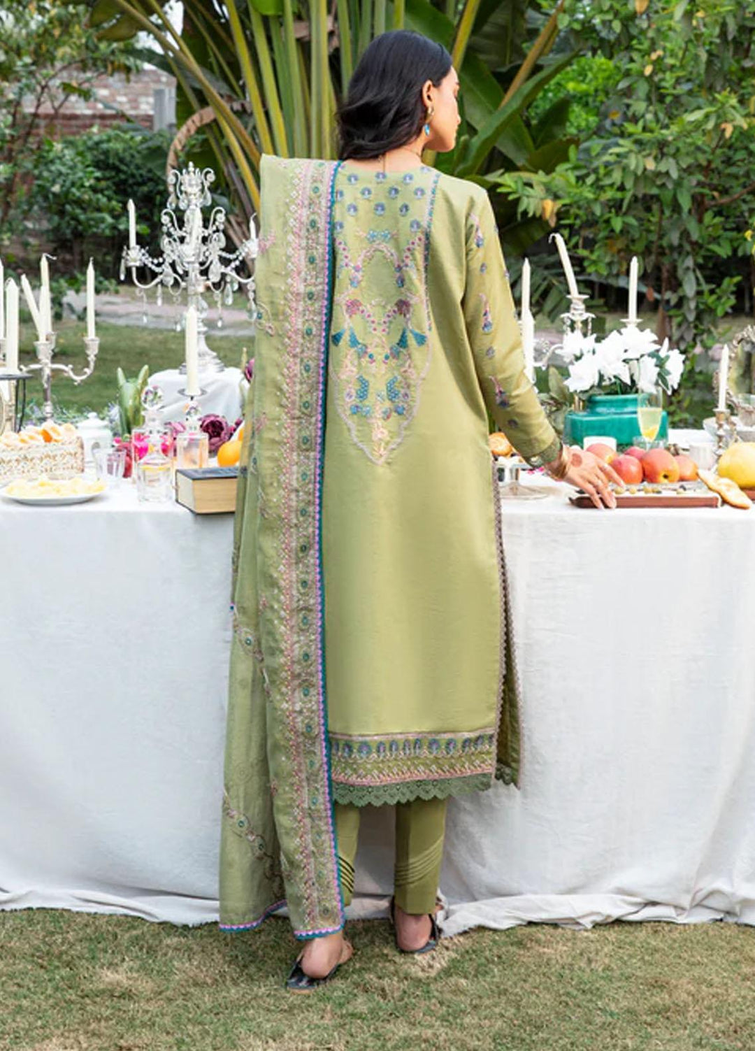 Florent Embroidered Lawn Suits Unstitched 3 Piece FL23LE FL-3A - Luxury Eid Collection