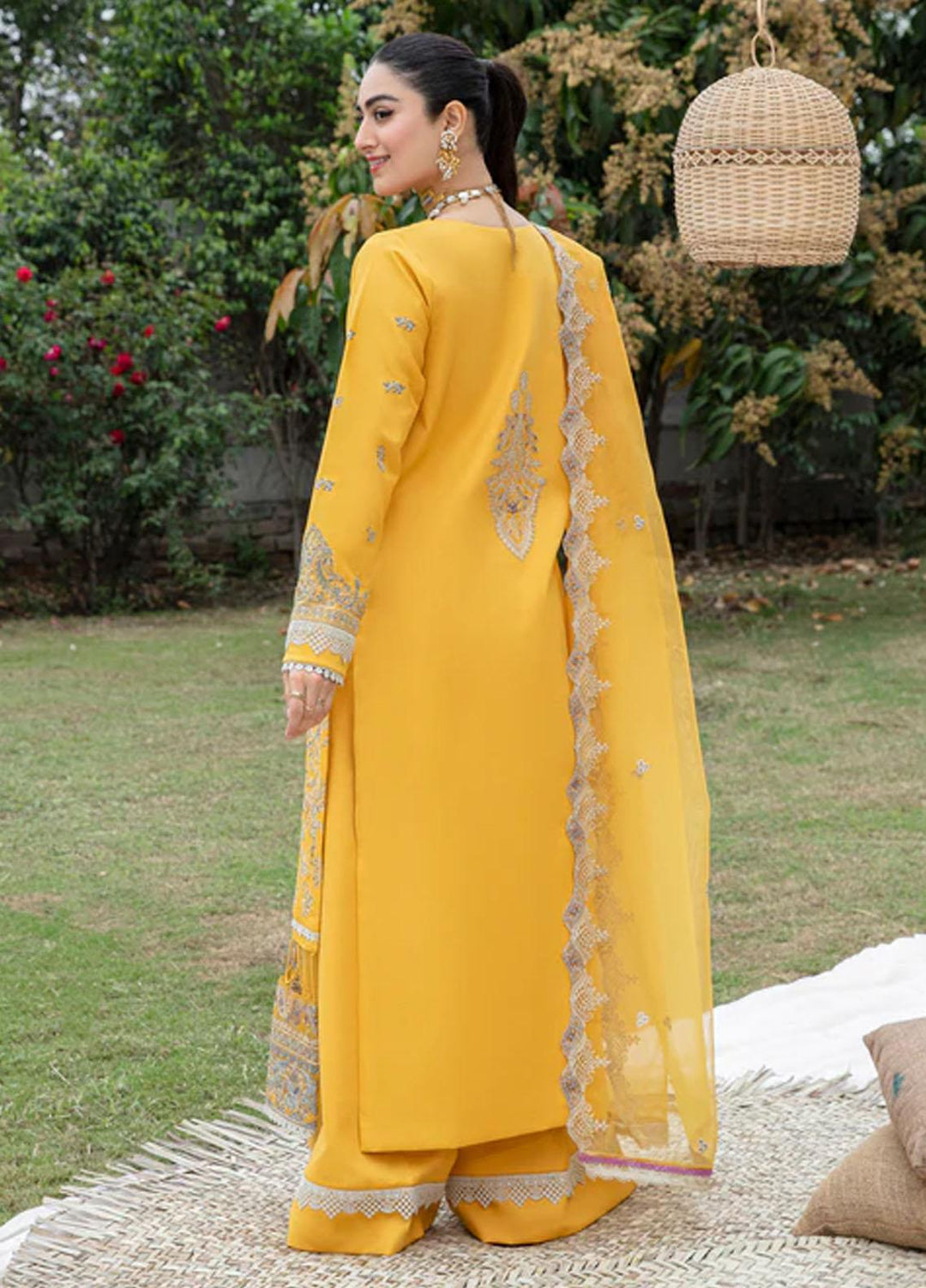 Florent Embroidered Lawn Suits Unstitched 3 Piece FL23LE FL-4A - Luxury Eid Collection