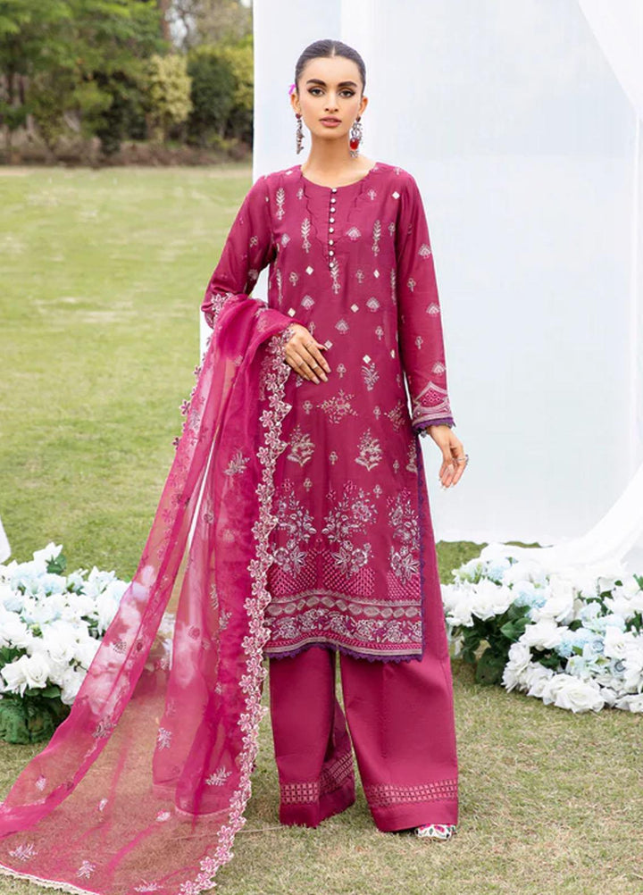 Florent Embroidered Lawn Suits Unstitched 3 Piece FL23LE FL-5A - Luxury Eid Collection
