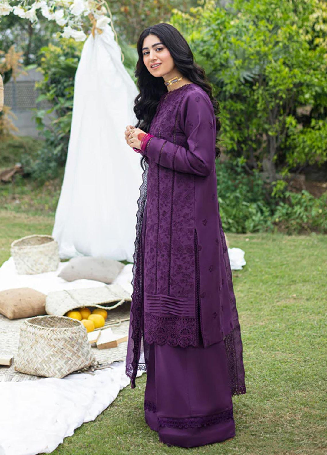 Florent Embroidered Lawn Suits Unstitched 3 Piece FL23LE FL-6A - Luxury Eid Collection