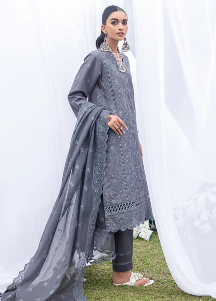 Florent Embroidered Lawn Suits Unstitched 3 Piece FL23LE FL-6B - Luxury Eid Collection