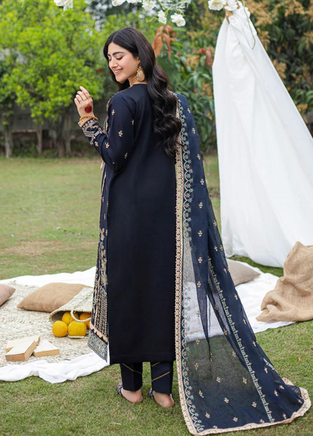 Florent Embroidered Lawn Suits Unstitched 3 Piece FL23LE FL-7A - Luxury Eid Collection